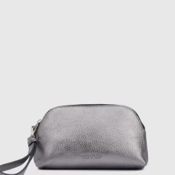 Aquatalia Medium Zip Wristlet Silver Clearance