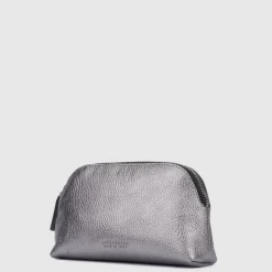 Aquatalia Medium Zip Wristlet Silver Clearance