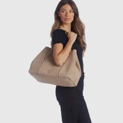 Aquatalia Parma Carryall Light Taupe Best