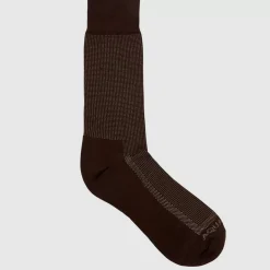 Aquatalia Pindot Knit Blend Men's Sock Brown/Khaki Online