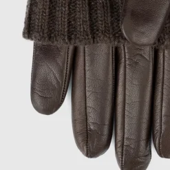 Aquatalia Sweater Cuff Glove Brown Best