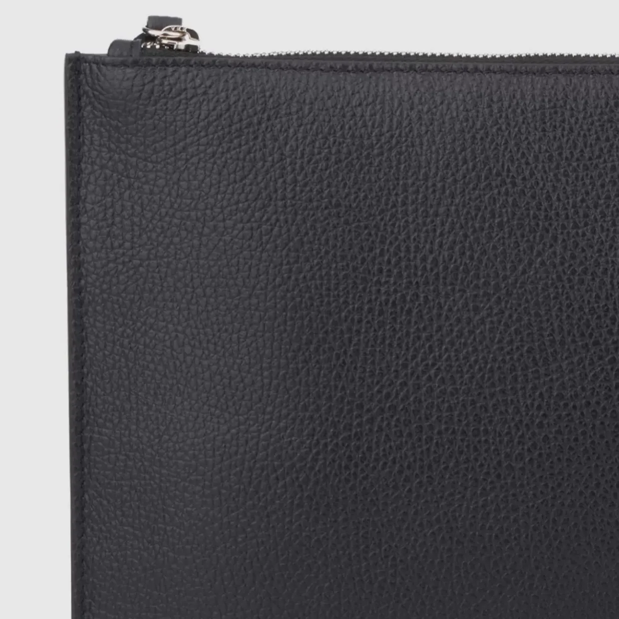 Aquatalia Large Zip Pouch Black New