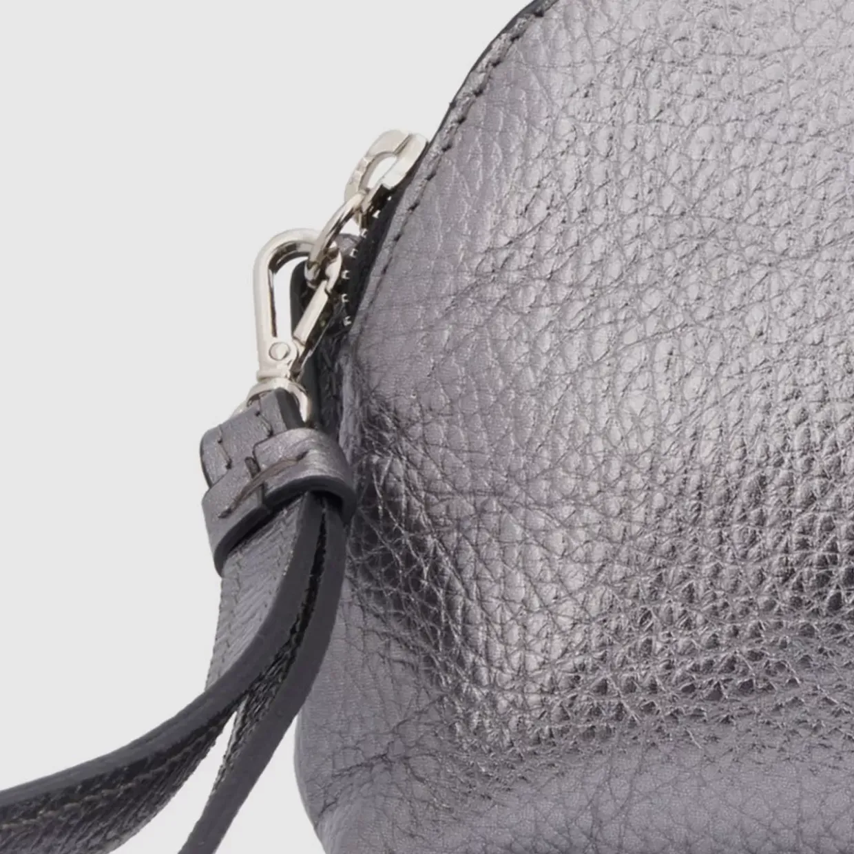 Aquatalia Medium Zip Wristlet Silver Clearance